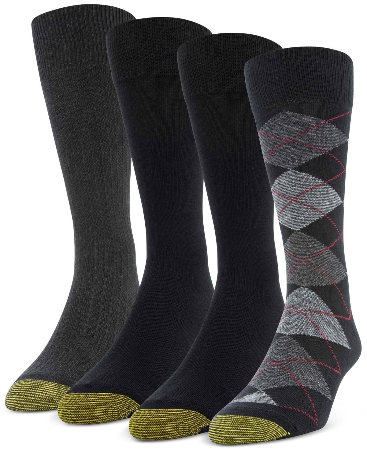 Mens 4-Pack Casual Argyle Crew Socks, Created for Macys Product Image