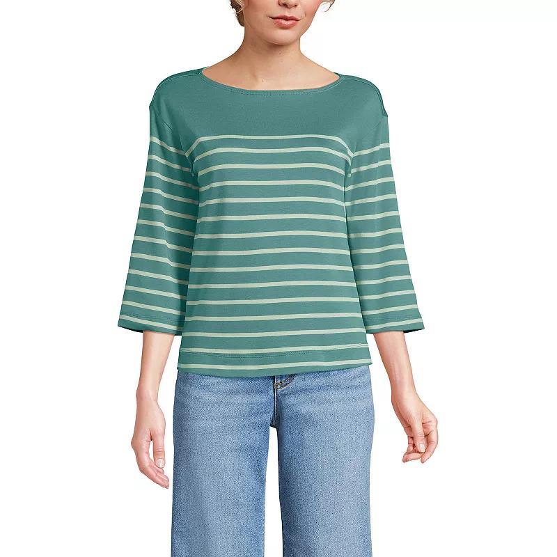 Lands End Womens 3/4 Bell Sleeve Supima T-shirt Product Image