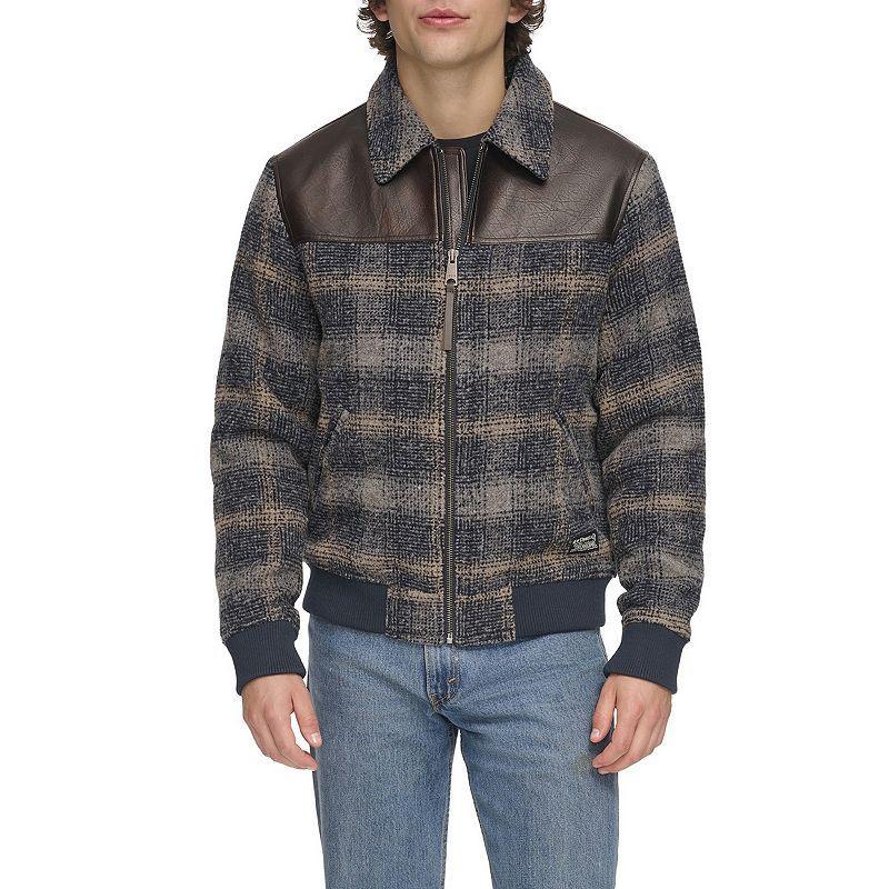 Mens Levis Faux Wool & Faux Leather Trucker Jacket Product Image