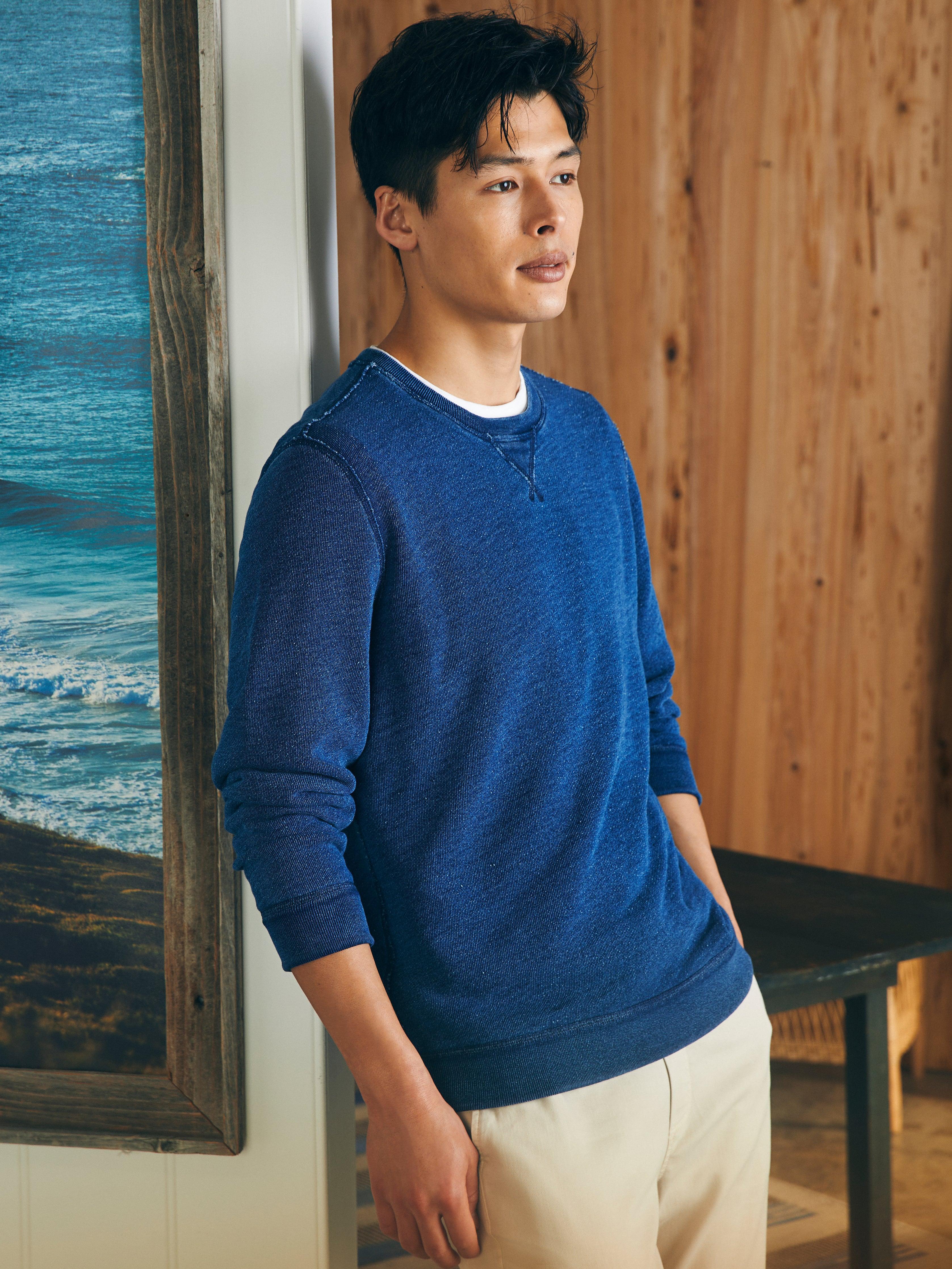 Indigo Crewneck - Midnight Indigo Wash Male Product Image