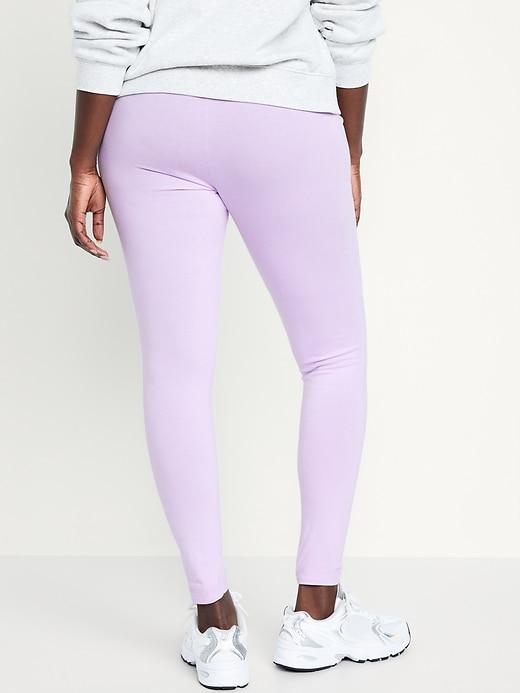 High-Waisted Jersey Ankle Leggings Product Image