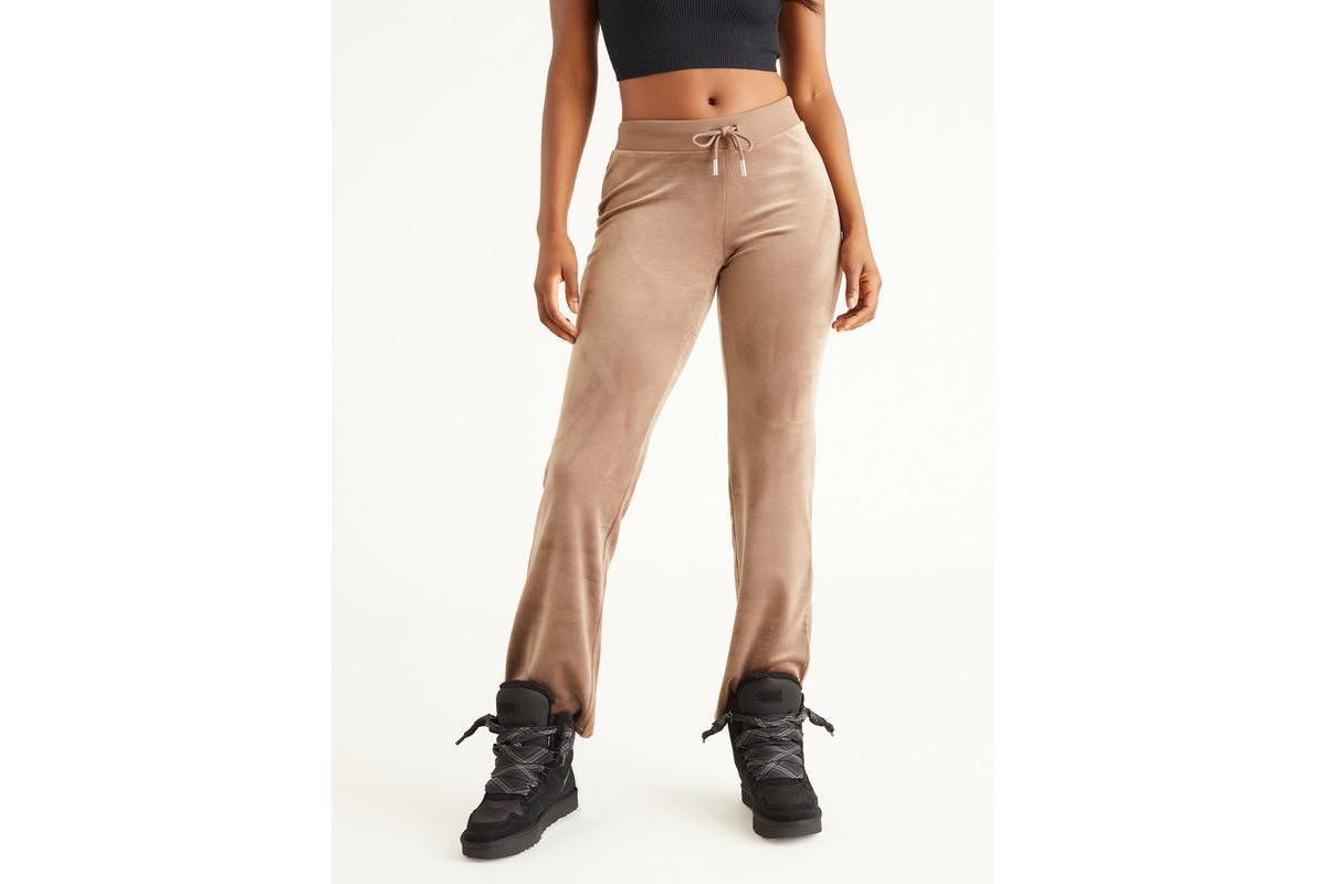 Juicy Couture Womens OG Big Bling Velour Track Pants Product Image