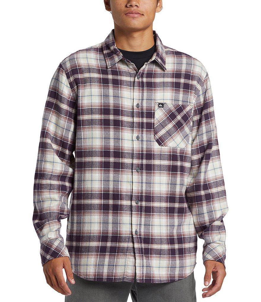 Quiksilver Ridgebury Long Sleeve Plaid Brushed Flannel Shirt Product Image