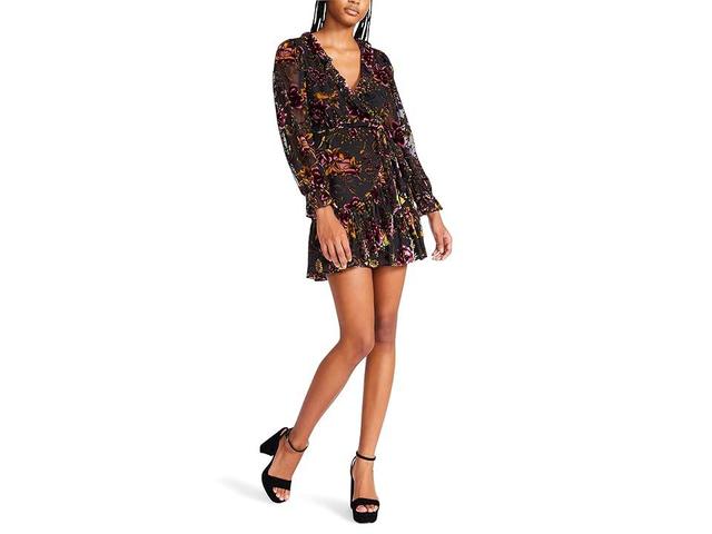 Betsey Johnson Burnout Velvet Wrap Dress Women's Dress Product Image