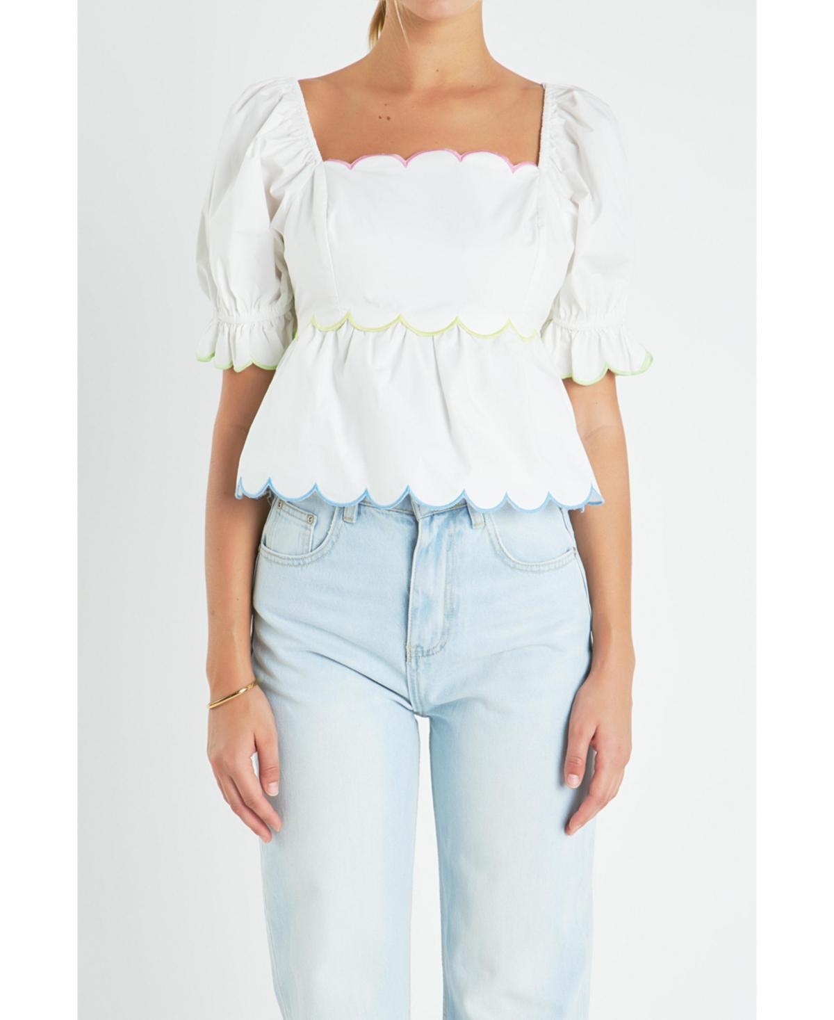 English Factory Womens Scallop Top product image