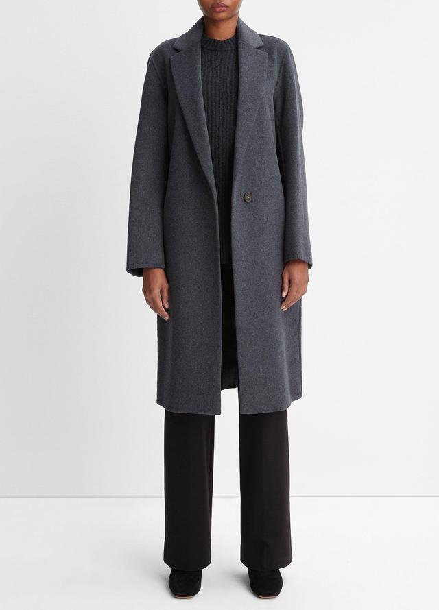 Classic Wool-Blend Straight Coat Product Image