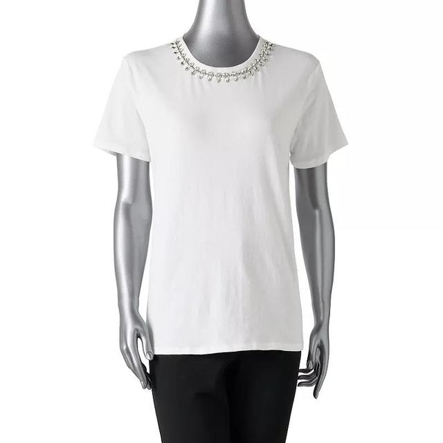 Womens Simply Vera Vera Wang Jewel Neck Relaxed Tee Product Image