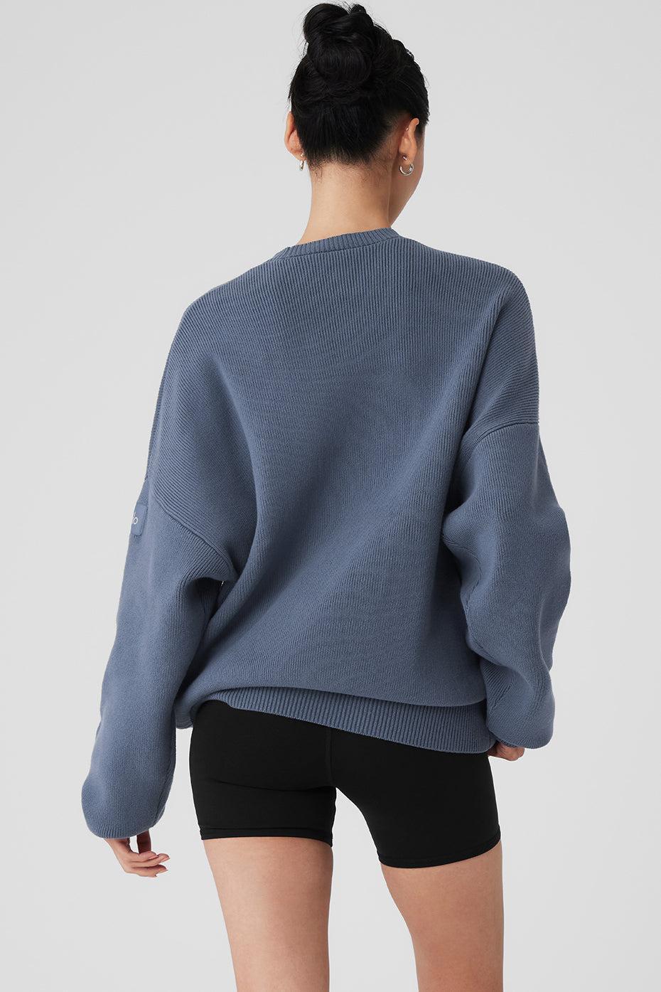 Scholar Crew Neck Sweater - Bluestone Product Image