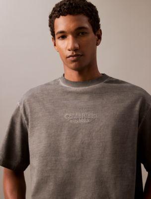 Faded Dye Logo Graphic Classic Crewneck T-Shirt Product Image