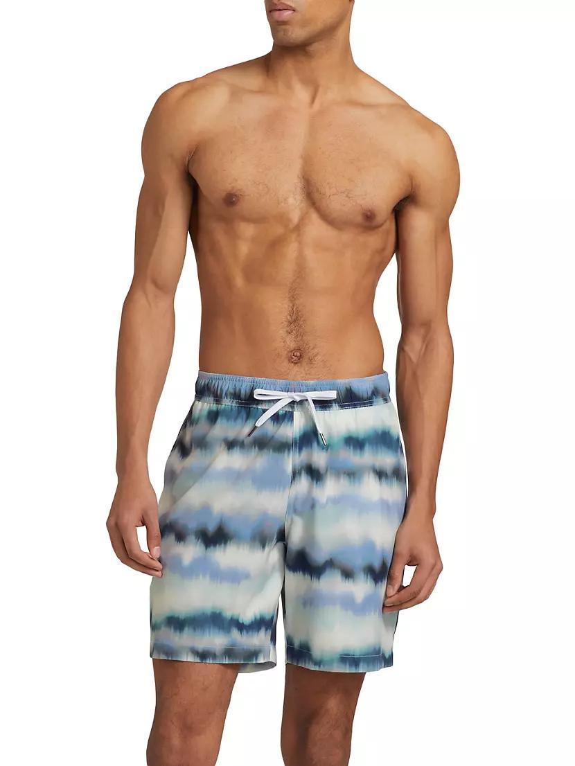 COLLECTION Blur Stripe Swim Trunks Product Image