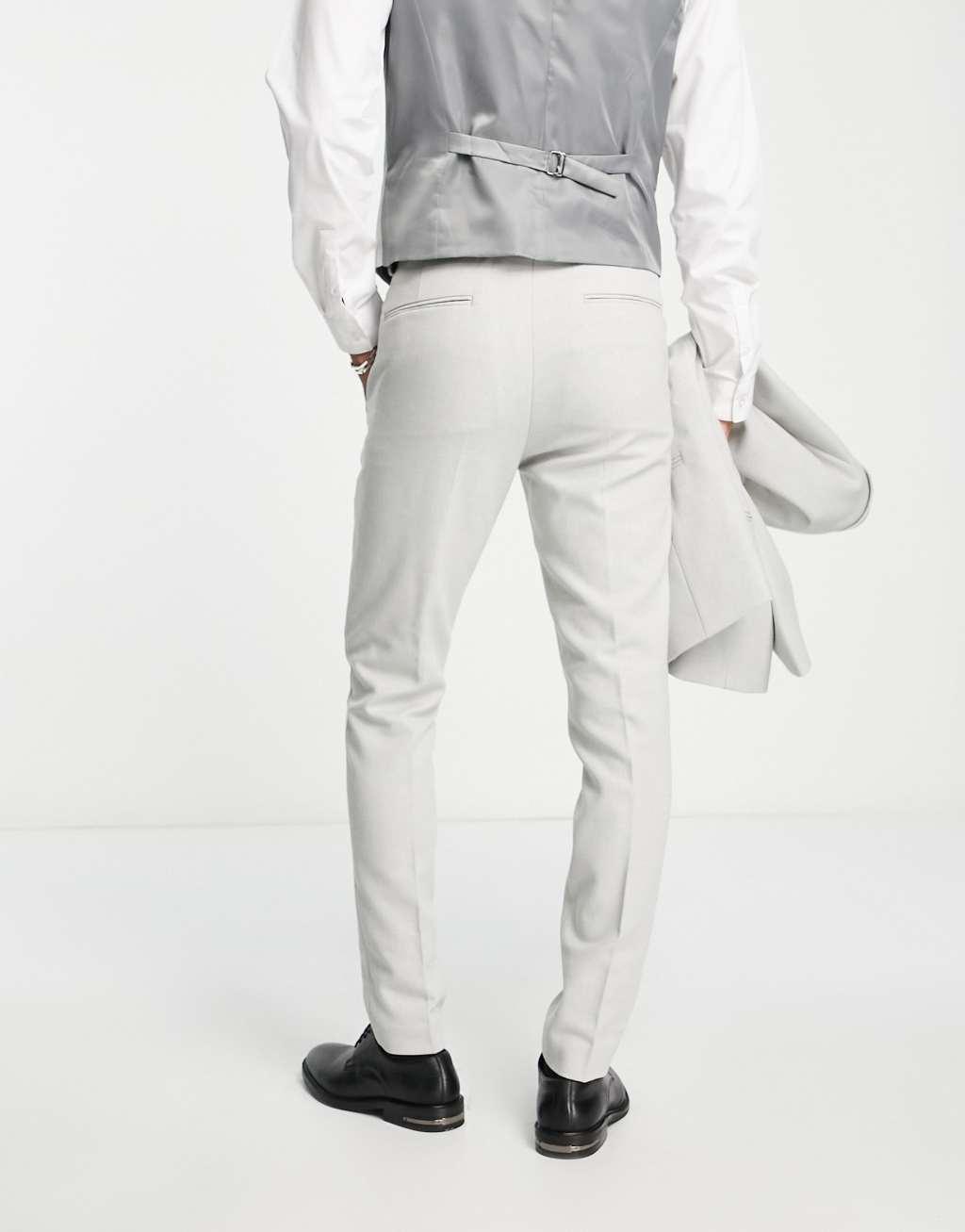 ASOS DESIGN skinny wool mix pants Product Image