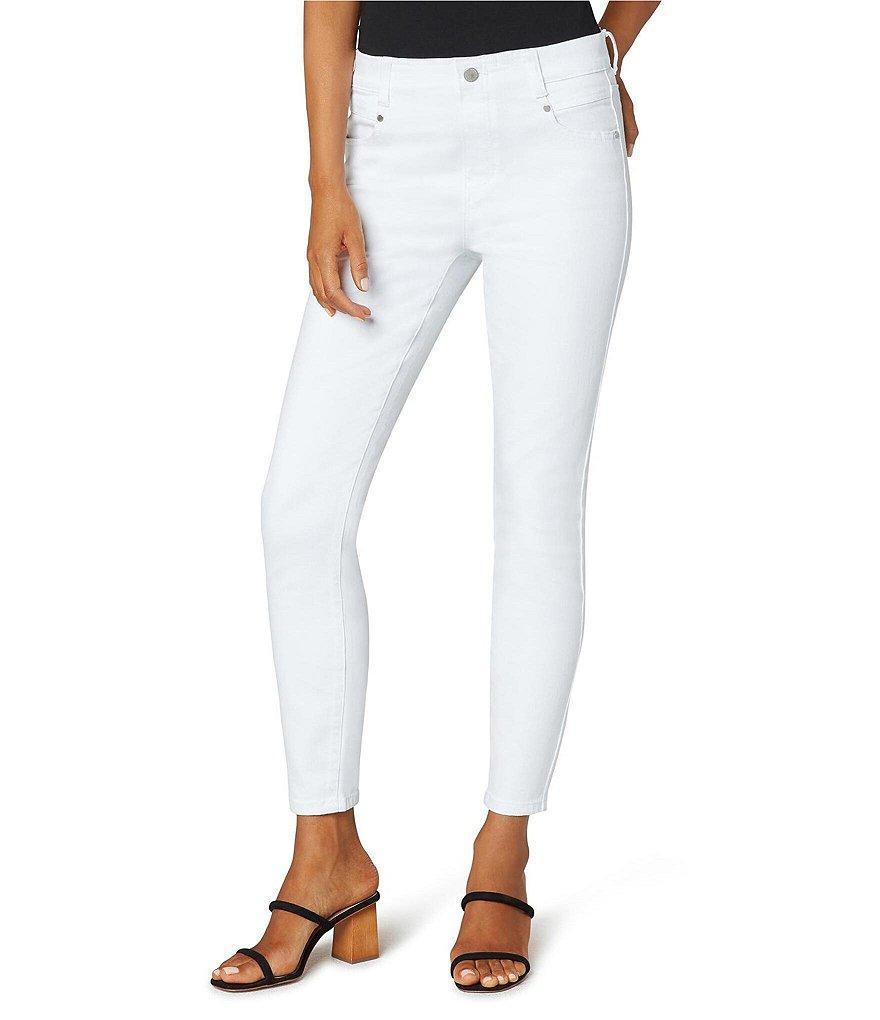 Liverpool Los Angeles Petite Size Gia Glider Mid Rise Pull-On Slim Ankle Jeans Product Image