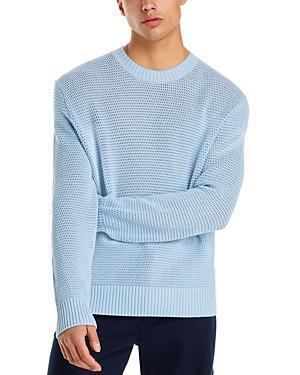 FRAME Cotton Blend Sweater in Navy. Size L, M, XL/1X. Product Image