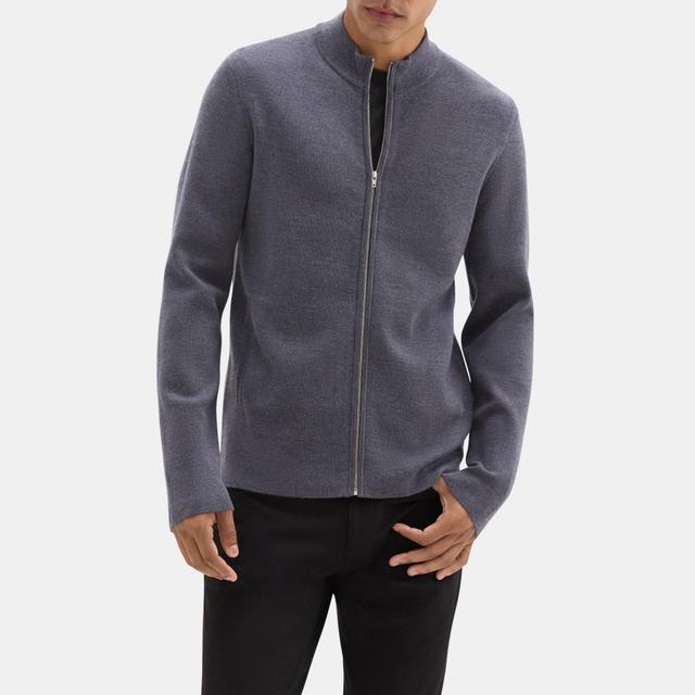 Merino Wool Zip-Up Cardigan | Theory Outlet Product Image