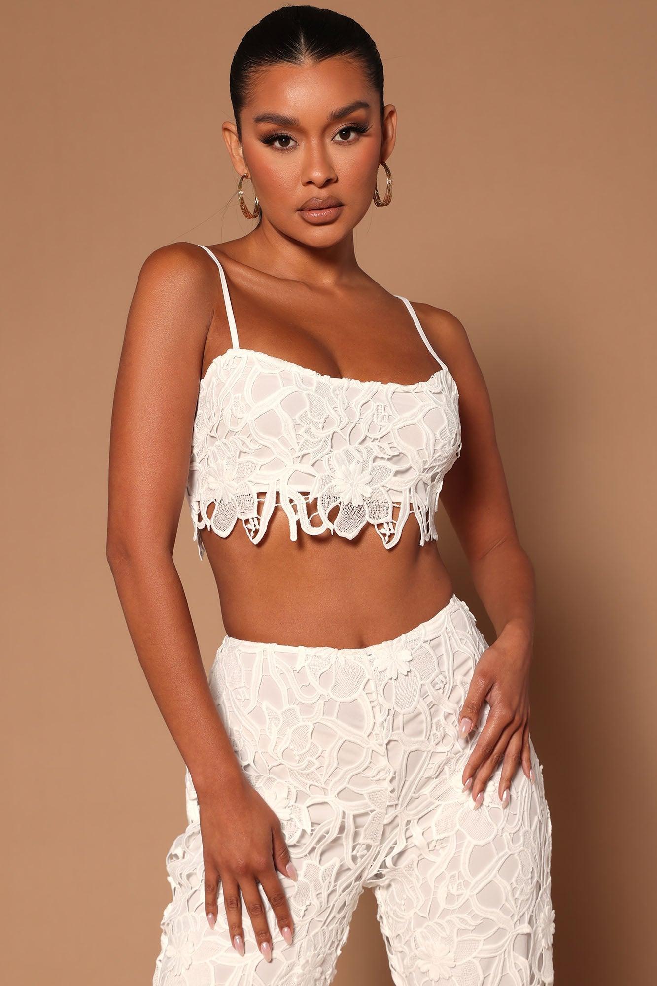 Lacey Crop Top - White product image