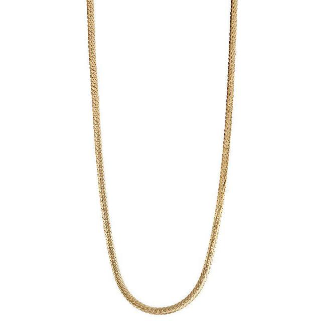 Jordan Blue 10k Gold Herringbone Chain Necklace, Womens Product Image