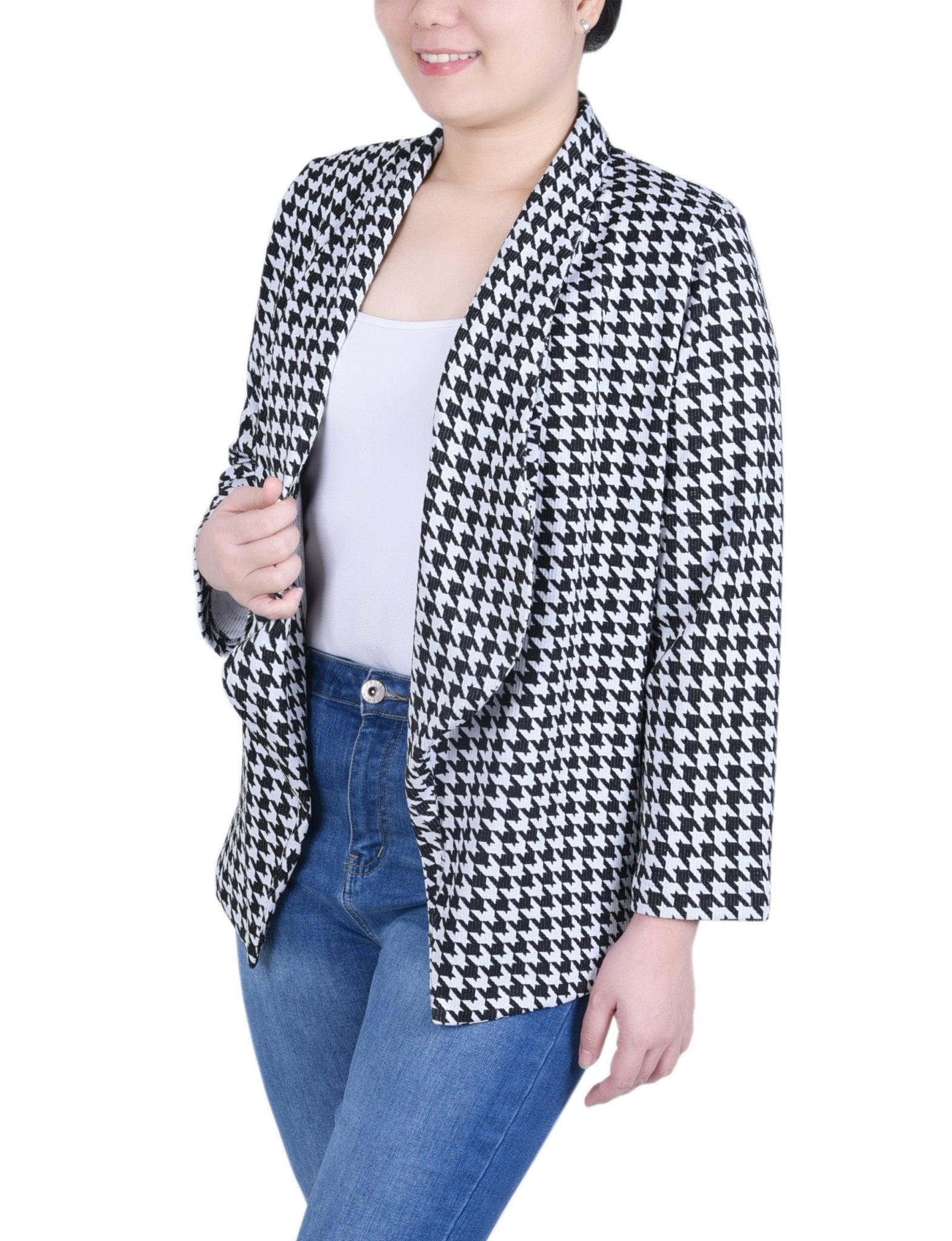 Long Sleeve Ponte Jacket - Petite Product Image