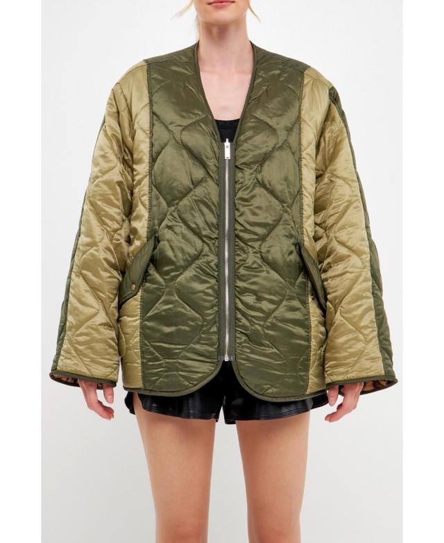 English Factory Womens Over Quilted Jacket Product Image