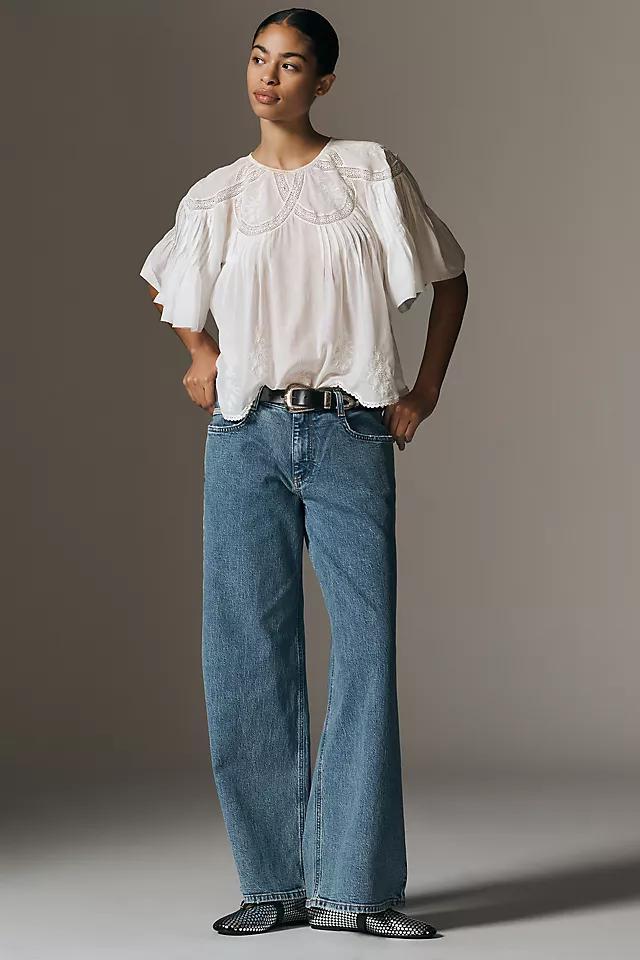 Pilcro Low-Rise Wide-Leg Jeans Product Image