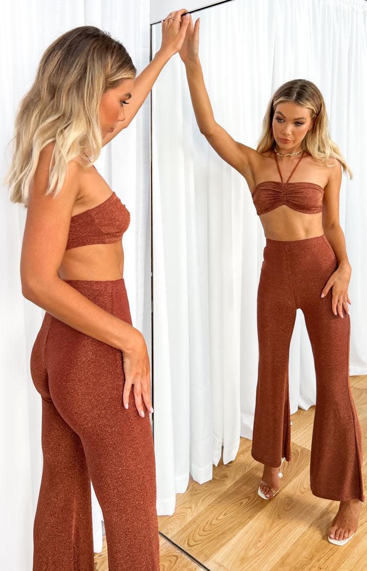 Stassie Rust Halter Top Product Image