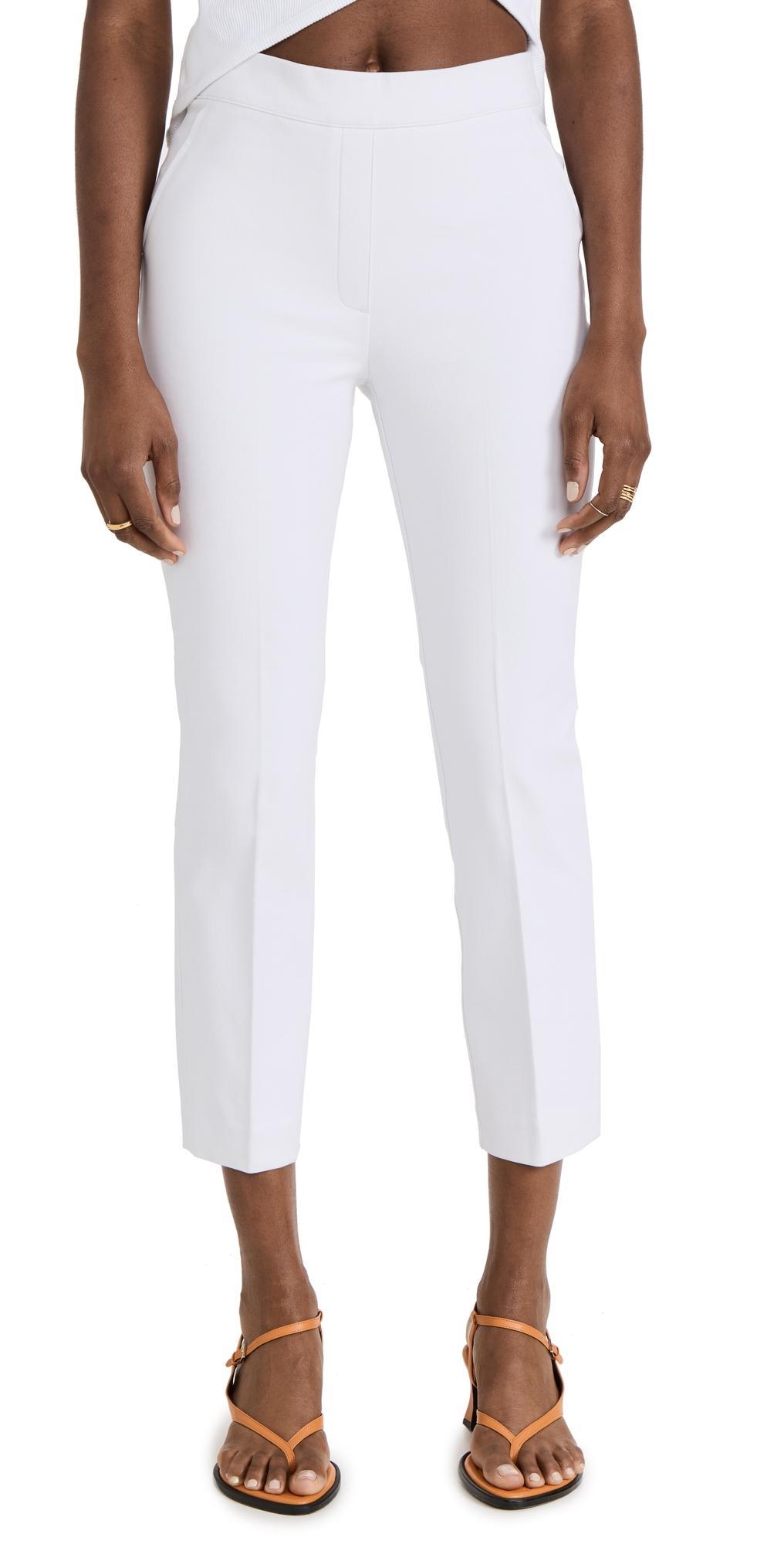 SPANX On-the-Go Ankle Slim Straight Pants Classic White 1X Product Image