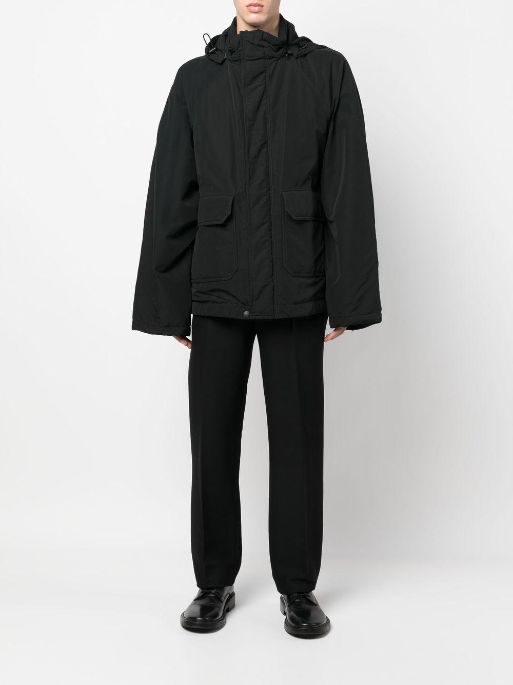 BALENCIAGA Bb Icon Kick Parka Coat In Black Product Image