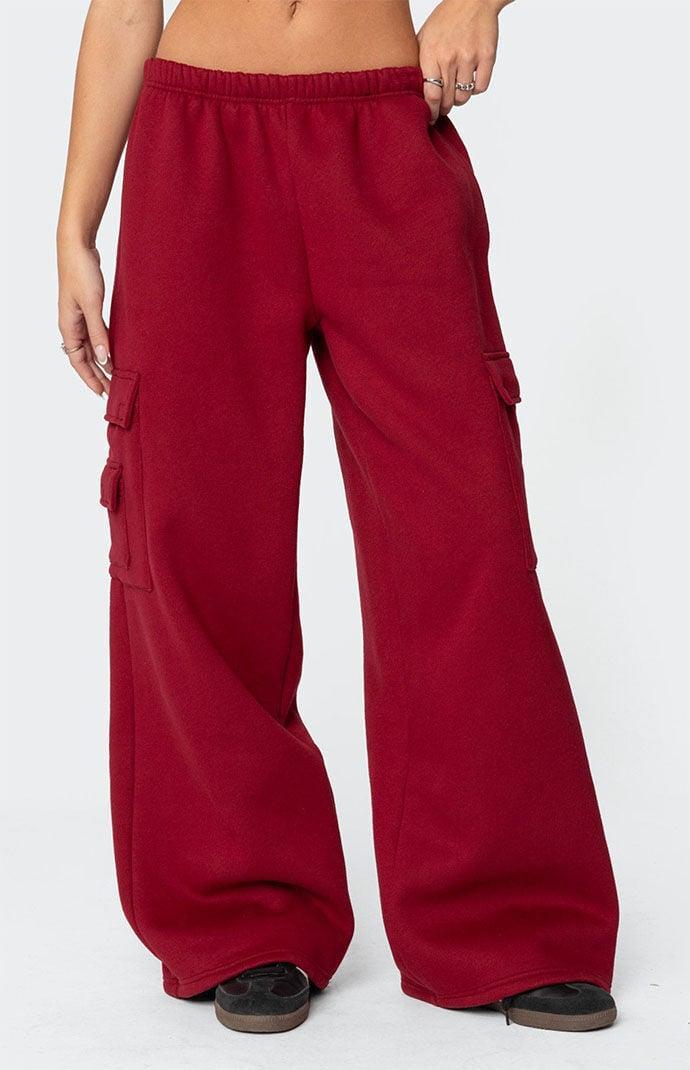 Edikted Women's Wide Leg Cargo Sweatpants Product Image