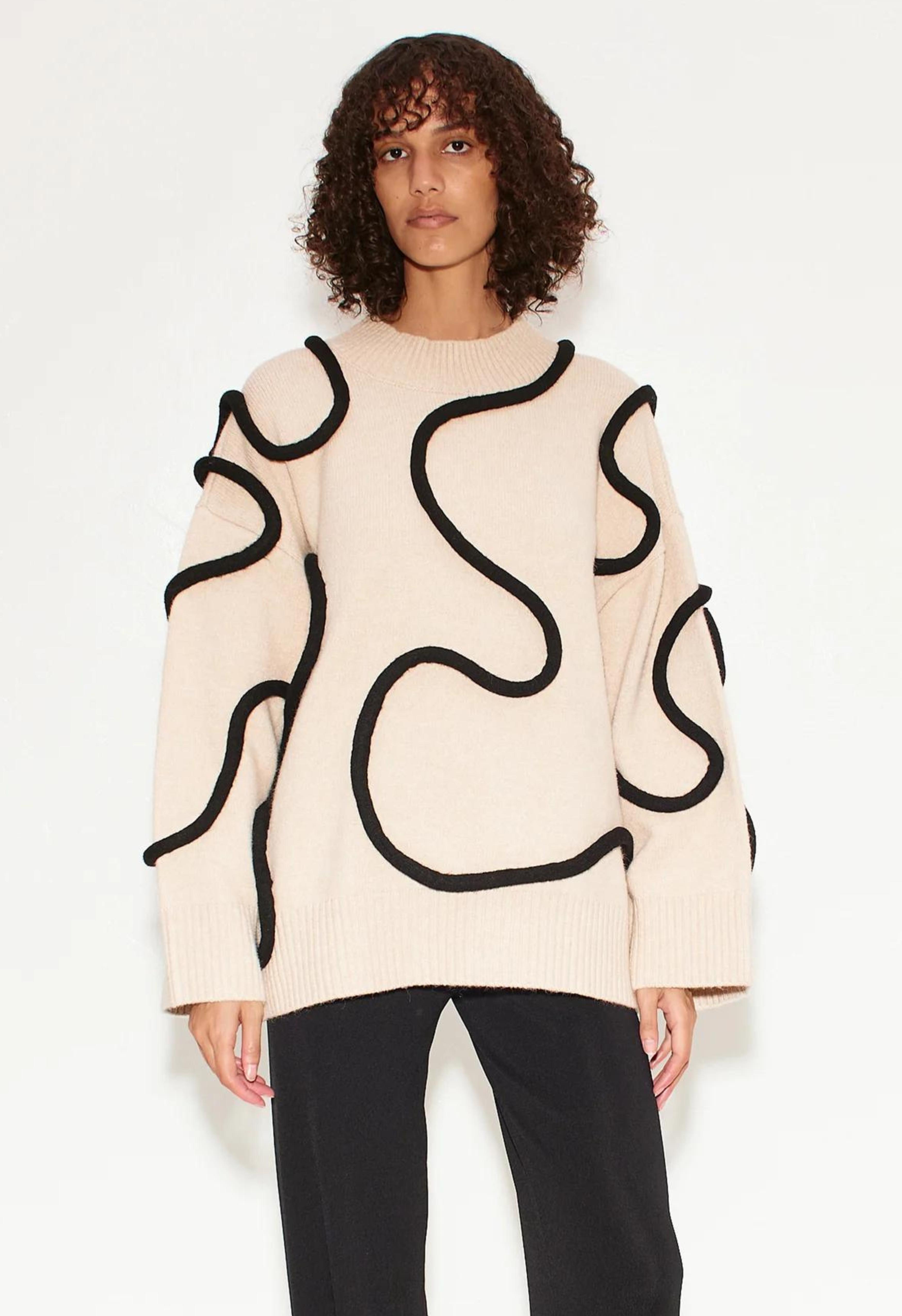 Leigh Squiggle Knit Sweater Product Image