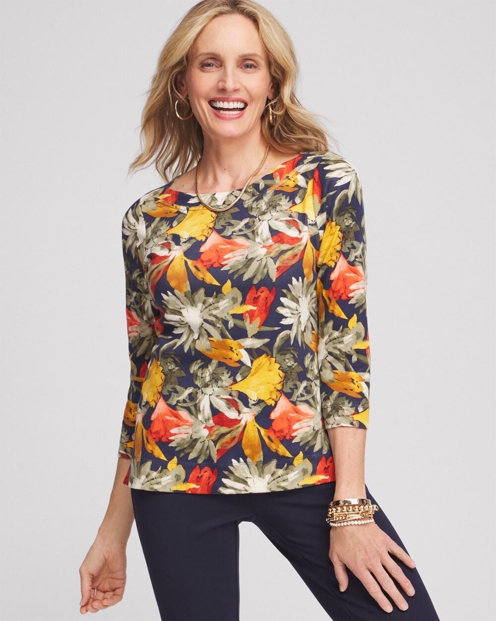 Women's 3/4 Sleeve Garden Bateau Neck Tee product image