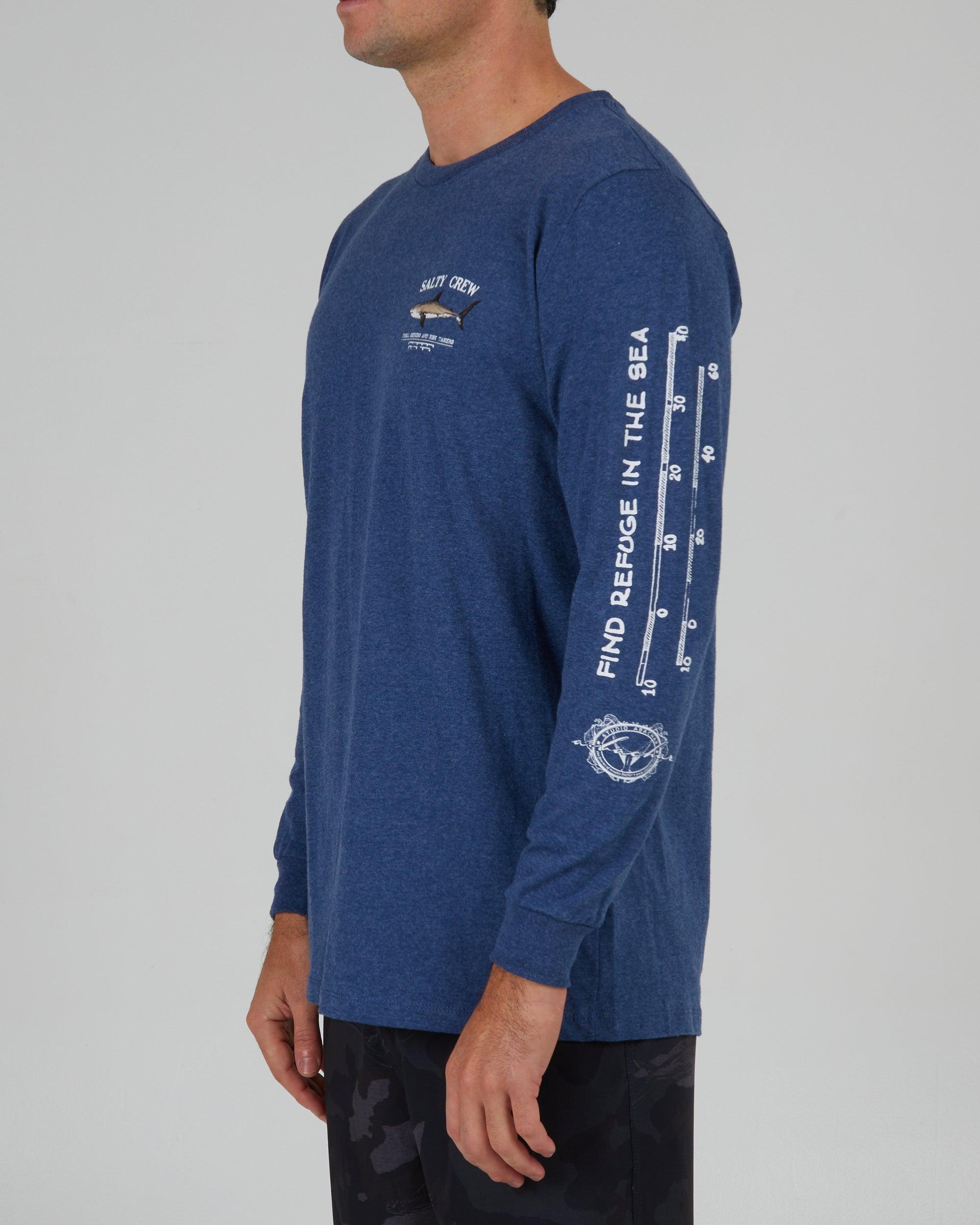 Bruce Classic L/S Tee - Navy Heather Male Product Image