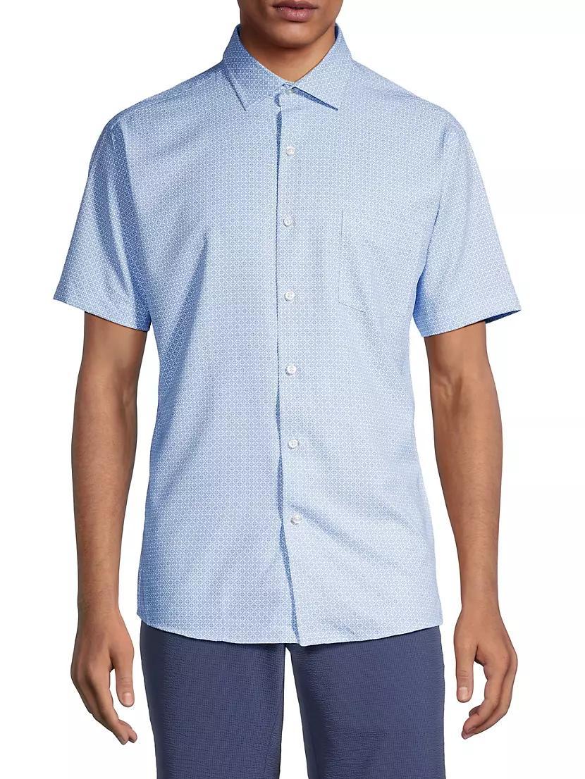 Crown Geo Petals Performance Poplin Sport Shirt Product Image