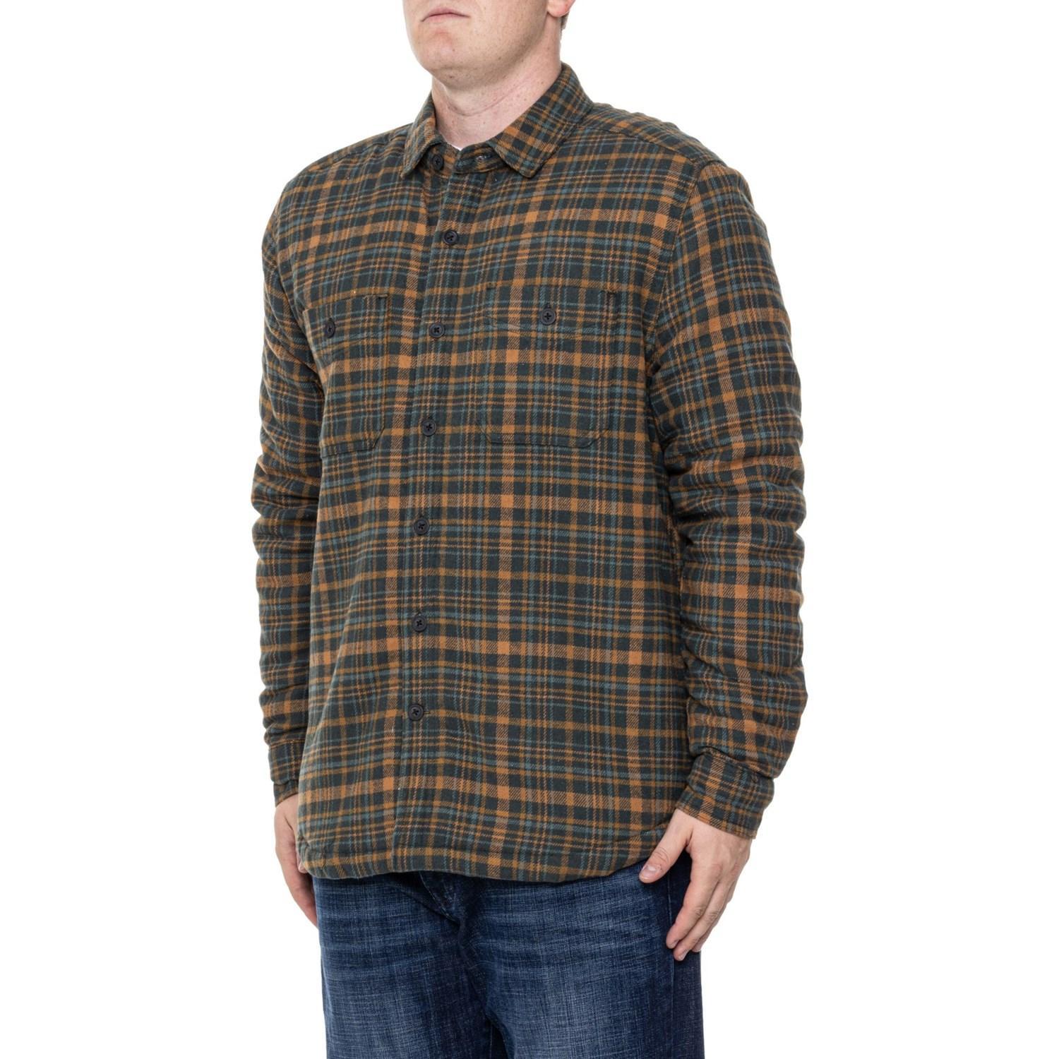 GROVE & HOLLOW Rotterdam Plaid Heavyweight Flannel Shacket - Sherpa Lined Product Image