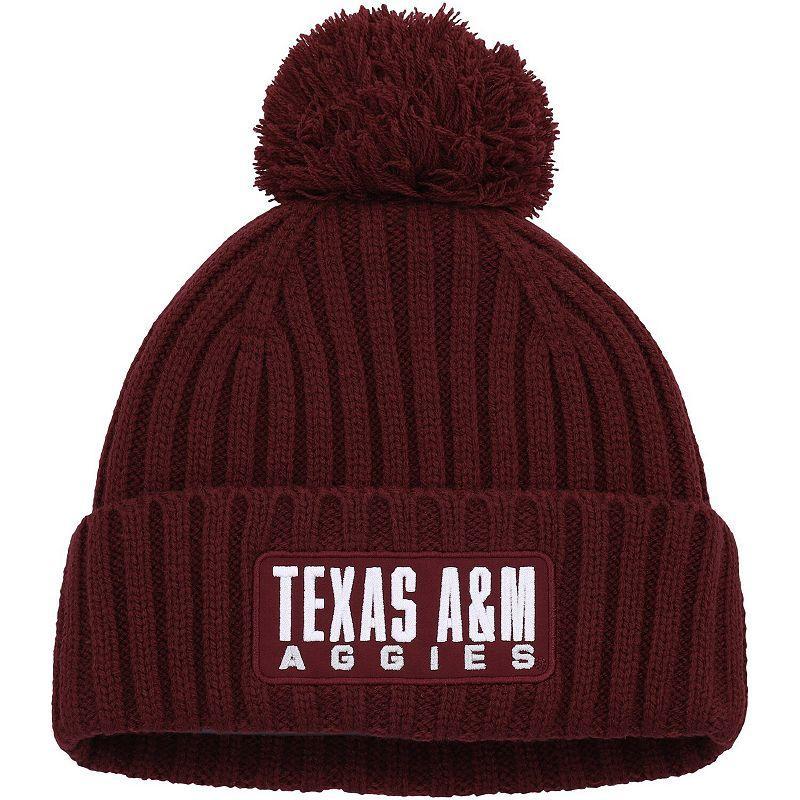 Mens adidas Maroon Texas A&M Aggies Modern Ribbed Cuffed Knit Hat with Pom Product Image