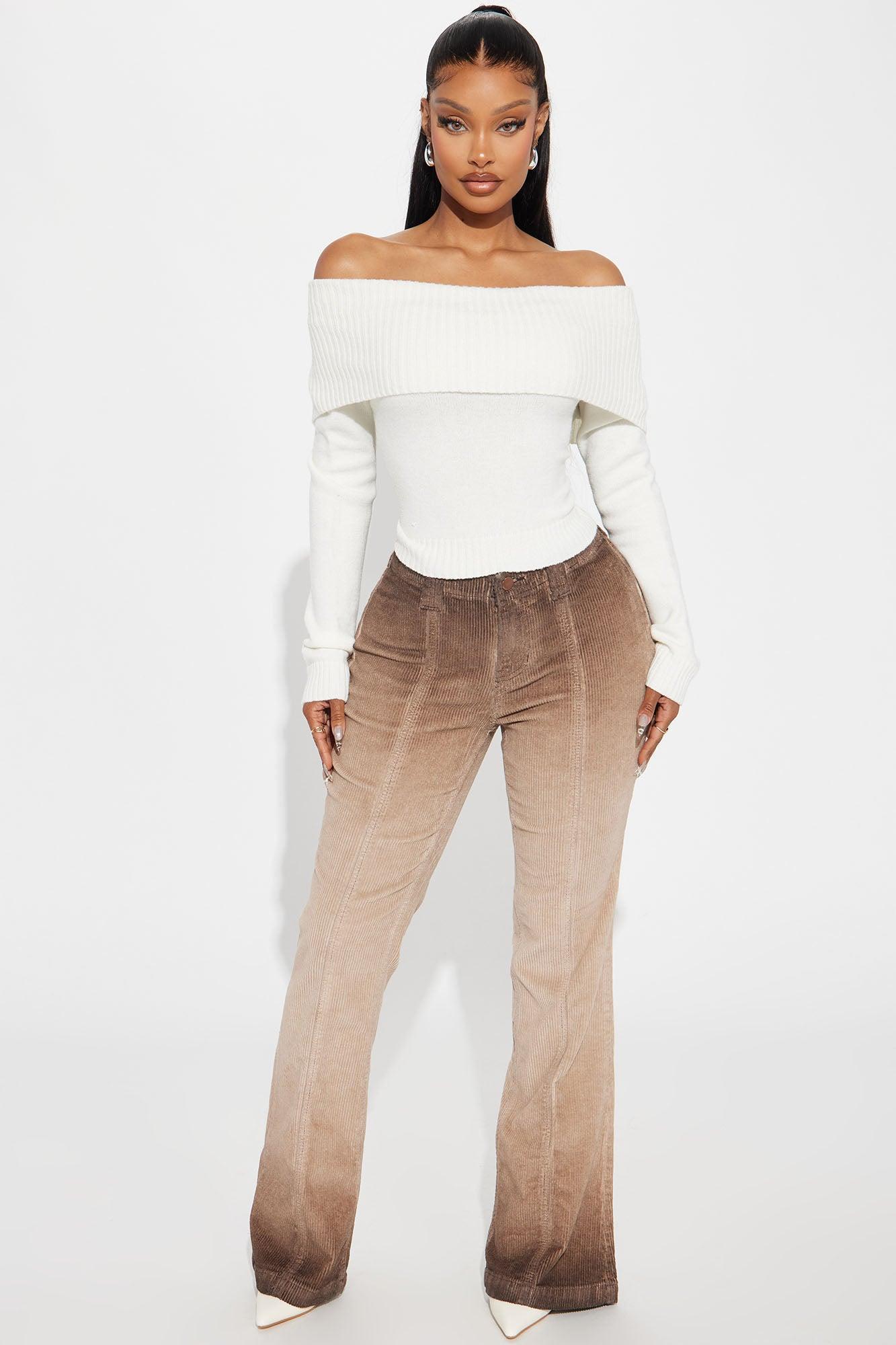 Layla Off Shoulder Sweater - Ivory Product Image