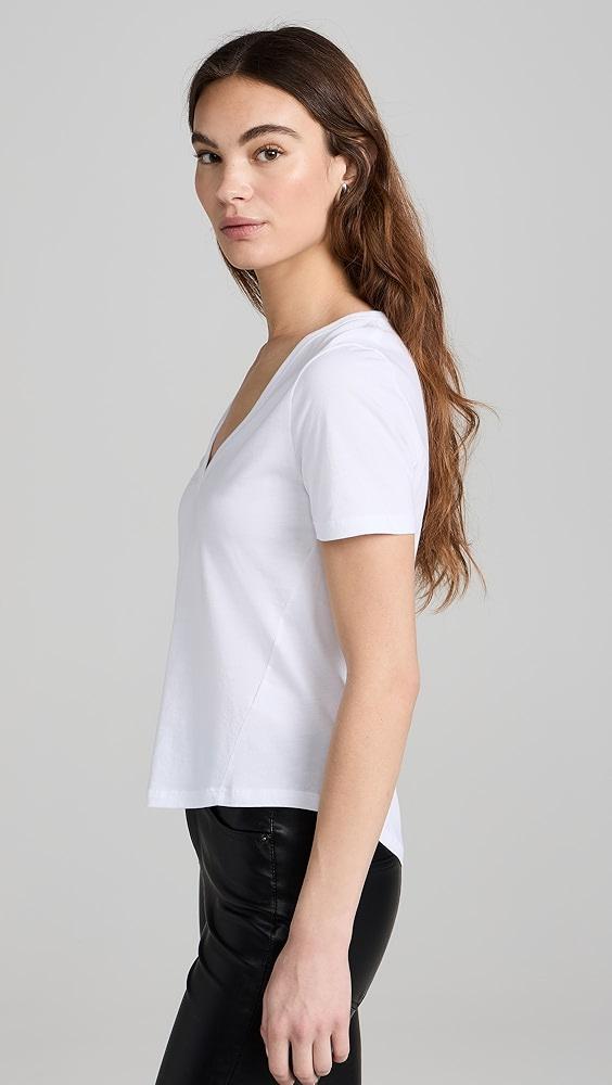 Veronica Beard Jean Cindy V Neck High Low Tee | Shopbop Product Image