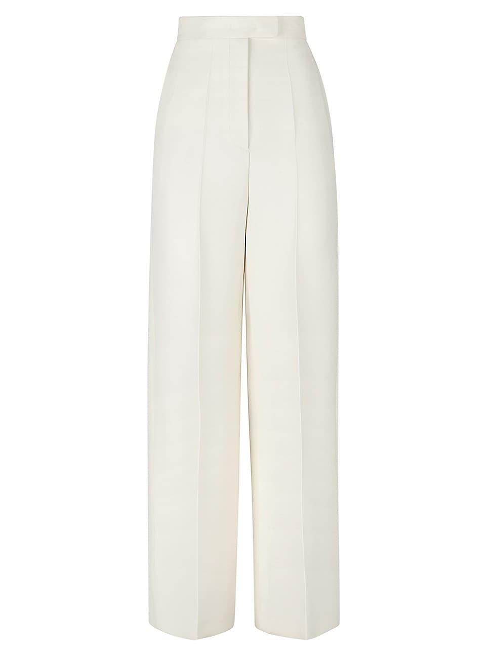 Womens Pleated Wool & Silk Pants product image