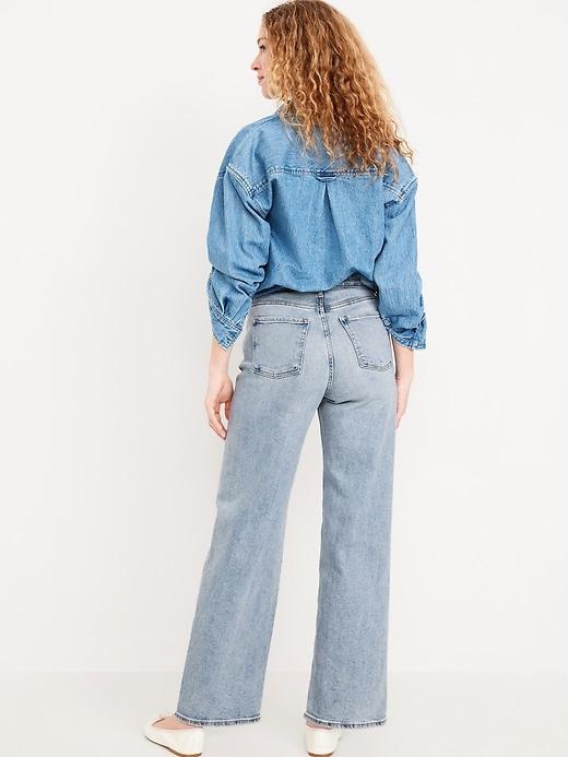 Extra High-Waisted Sky-Hi Wide-Leg Jeans Product Image