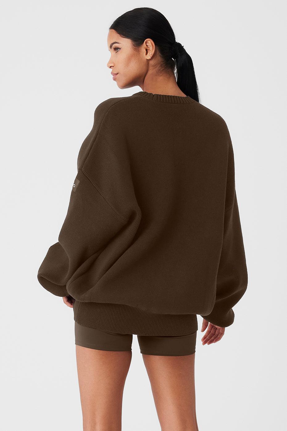 Scholar Crew Neck Sweater - Espresso Female Product Image