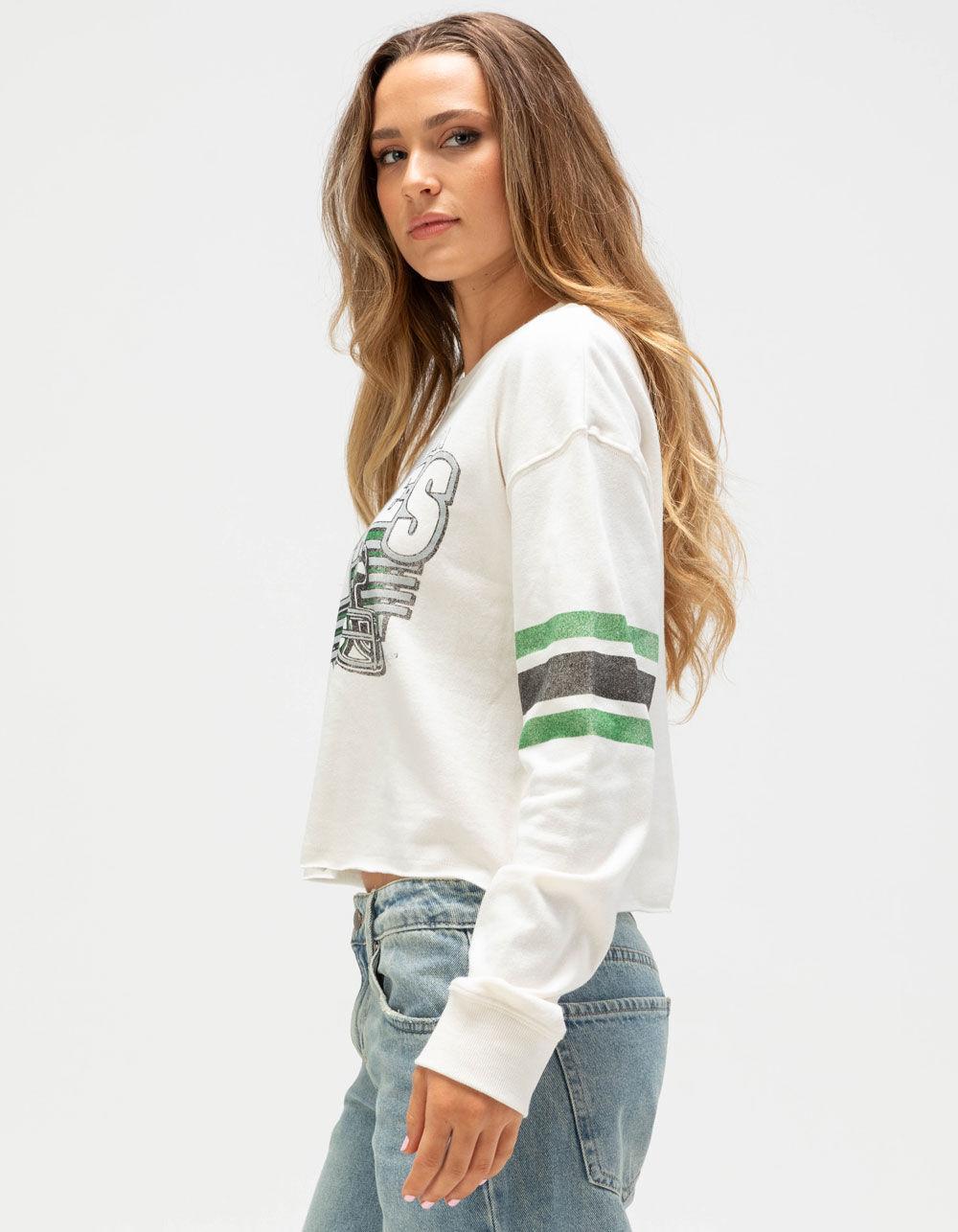 JUNK FOOD Philadelphia Eagles Kickoff Womens Crop Crewneck Sweatshirt Product Image