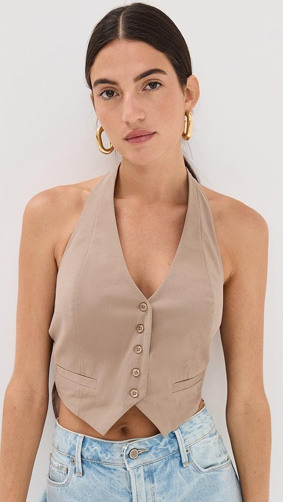 Good American Stretch Poplin Vest | Shopbop Product Image