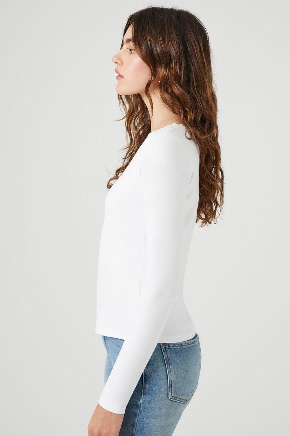 Lace-Trim Long-Sleeve Top | Forever 21 Product Image