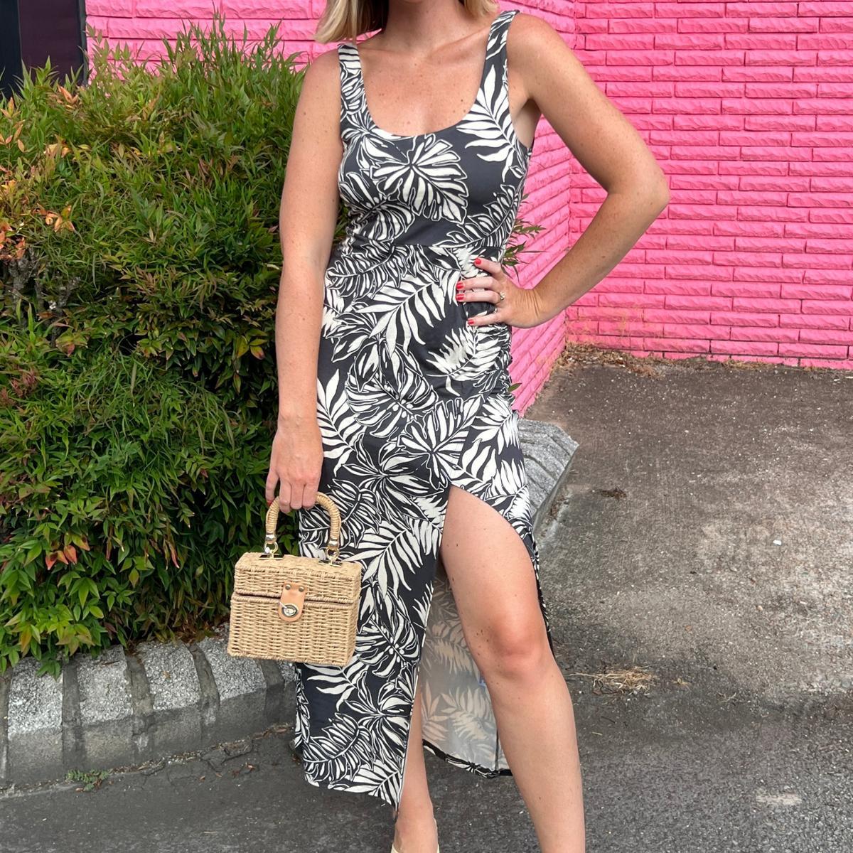 [Z Supply] Sandy Bay Palm Print Midi Dress Product Image