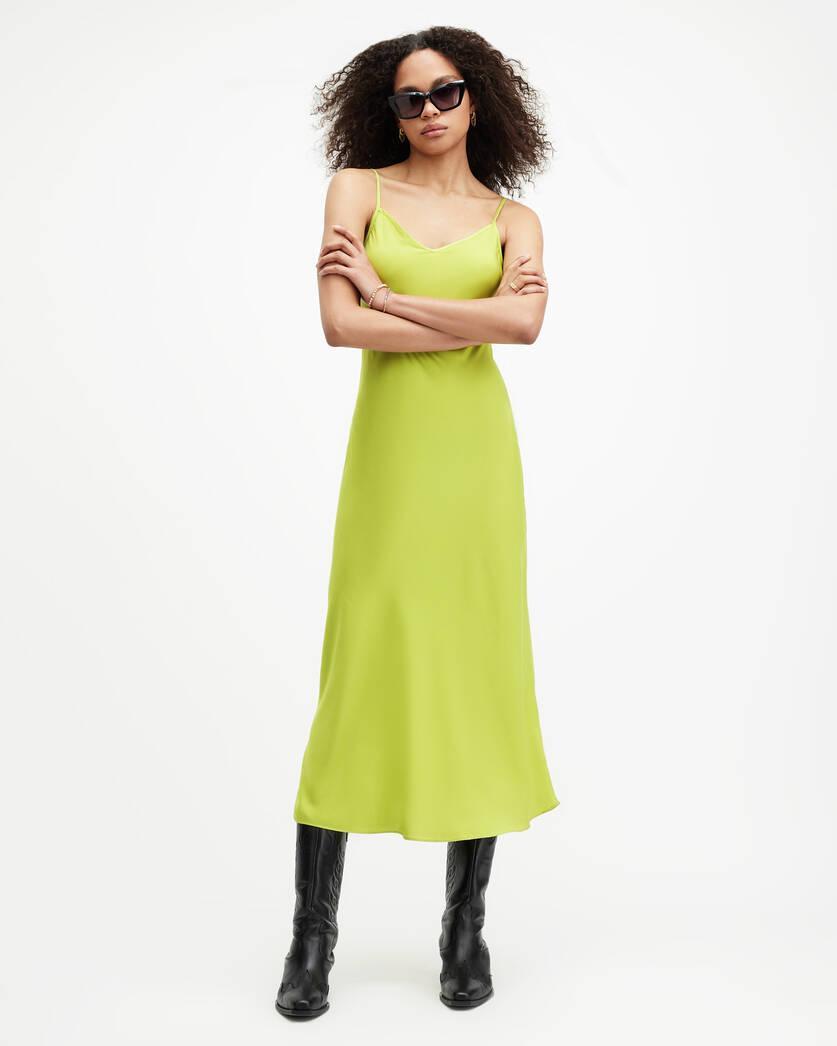 Bryony V-Neck Midi Slip Dress Product Image