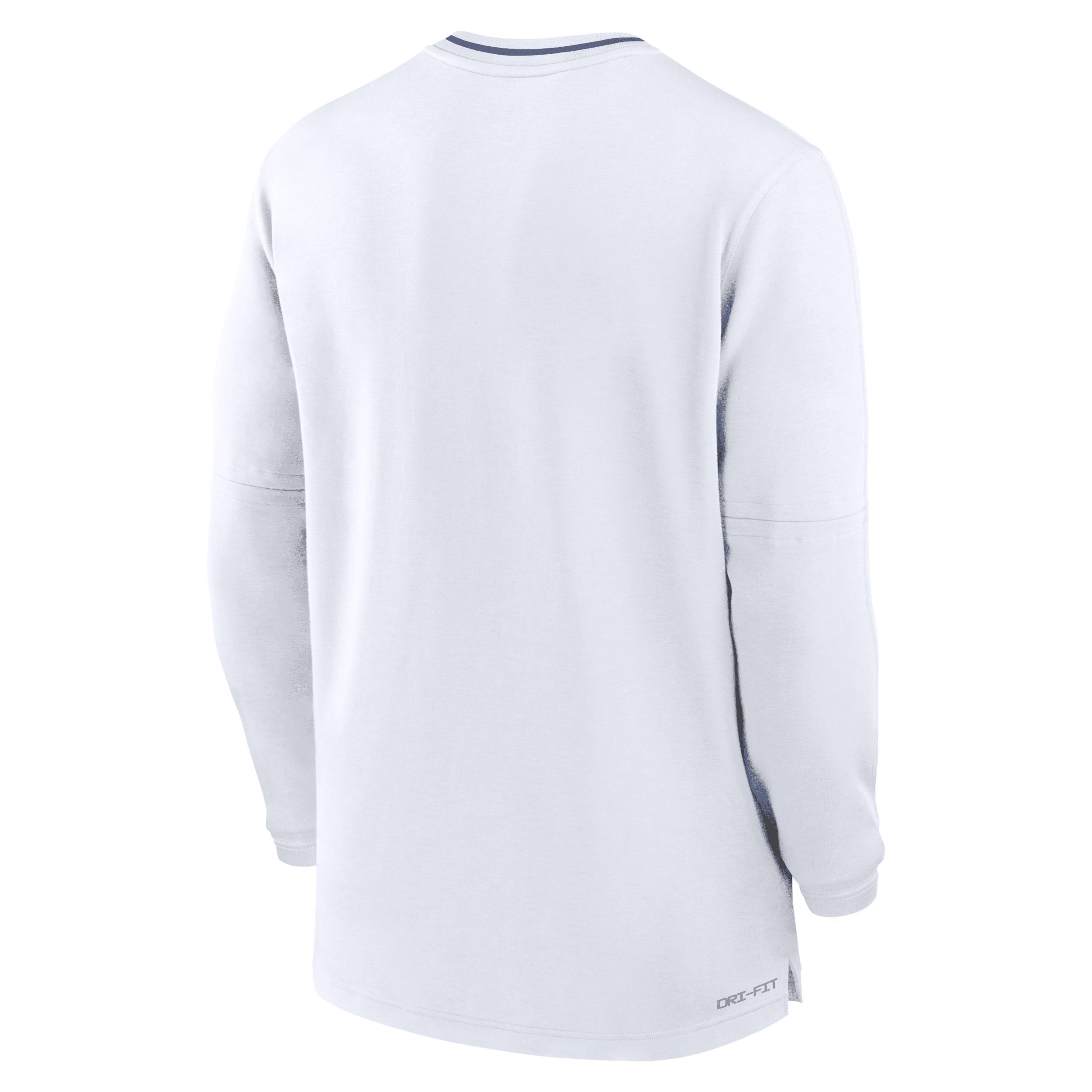 Jordan Mens White Florida Gators 2024 Sideline Coach Performance Half-Zip Long Sleeve Top - White Product Image