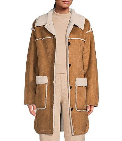 UGG Takara Luxefluff Mid Jacket (Chestnut) Women's Jacket Product Image