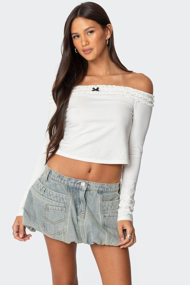 Gia Ruffled Off Shoulder Top Product Image