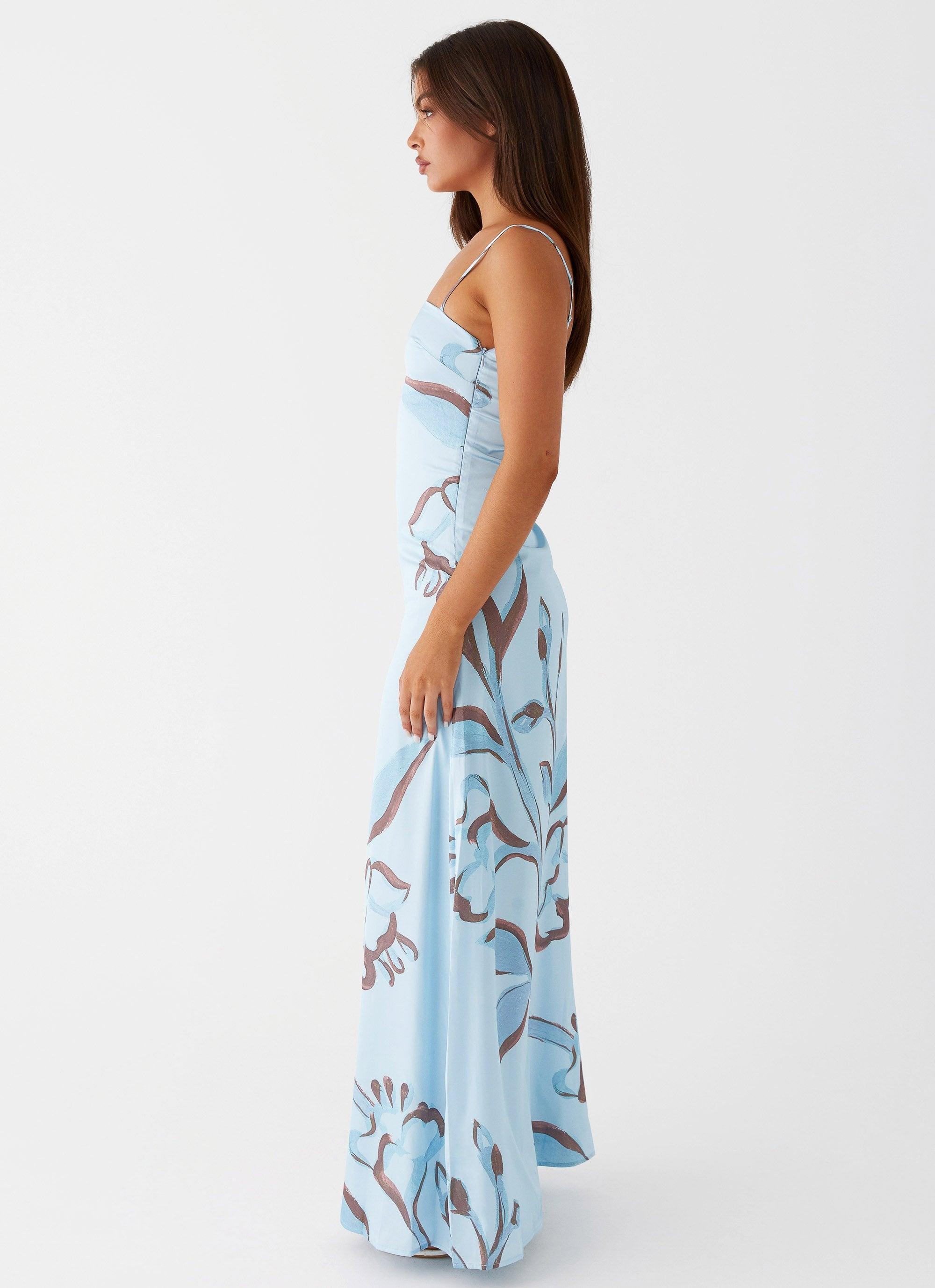 Aster Bloom Maxi Dress - Blue Floral Product Image