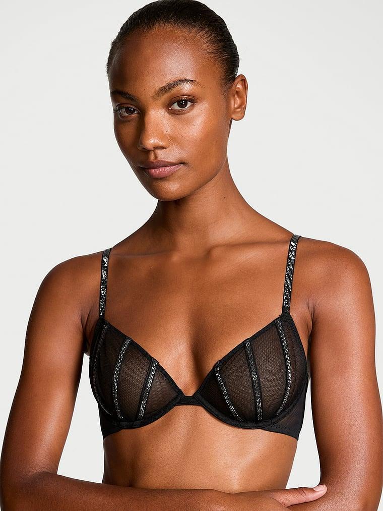 Sheer Shine  Unlined Low-Cut Demi Bra Product Image