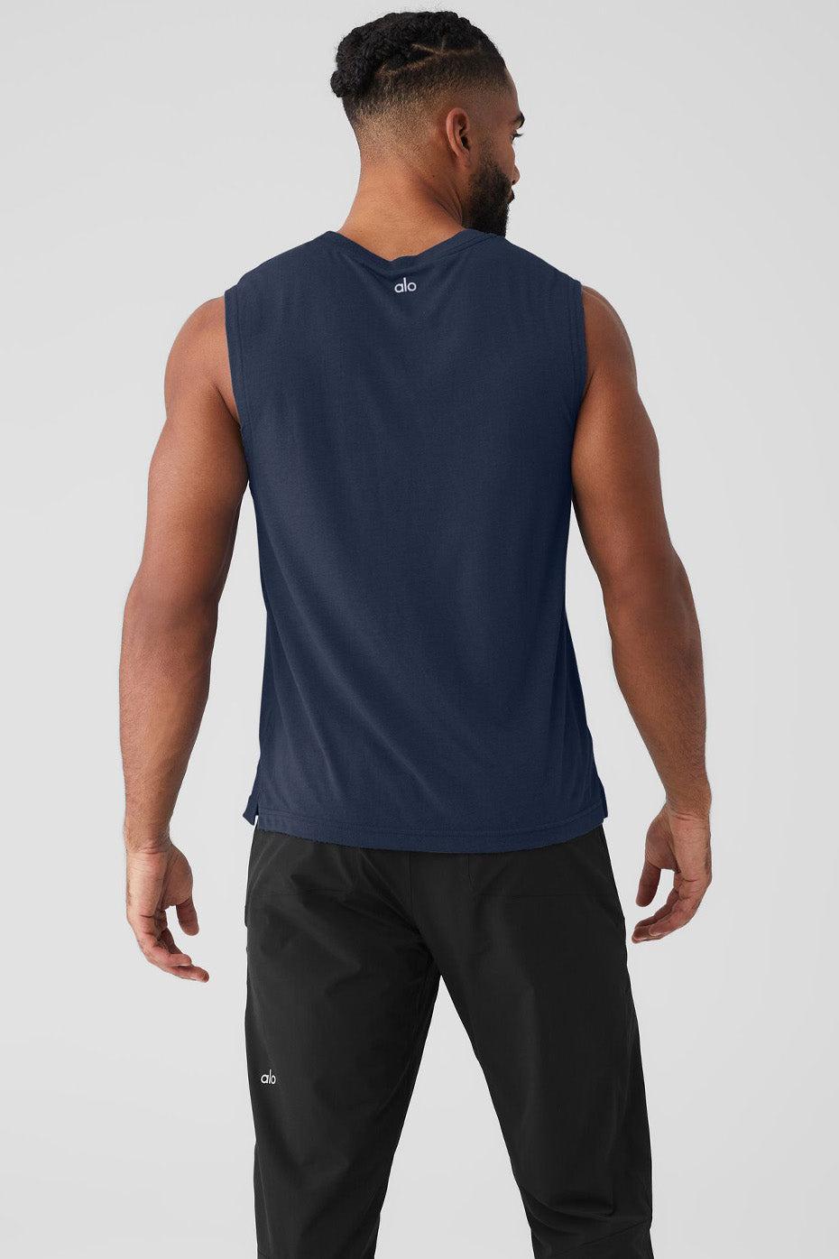 The Triumph Muscle Tank - Navy Male Product Image