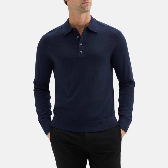 Merino Wool Polo Sweater | Theory Outlet Product Image